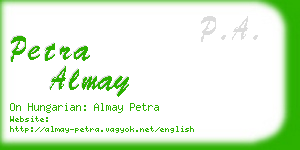 petra almay business card